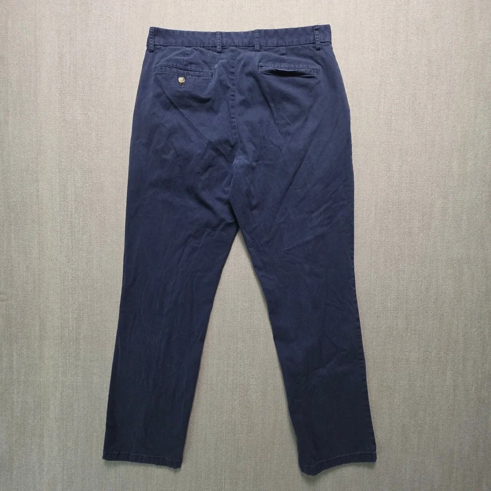 Old Navy Chino Pants Mens 32x32 Navy Blue Straight Built-In Flex Trousers
